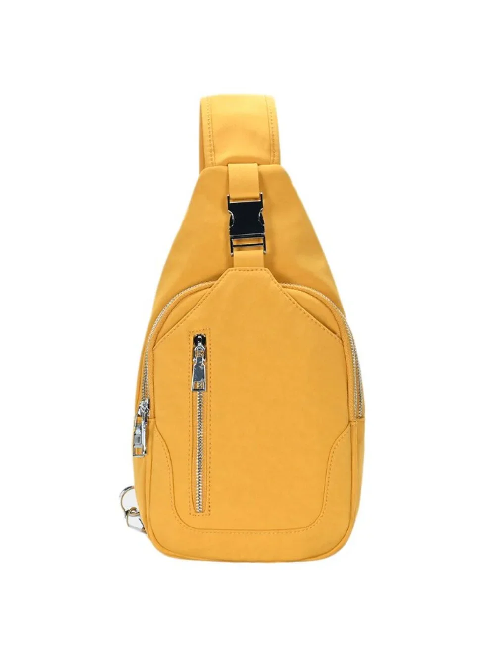 Tigerstars Solid Yellow Multi-Pocket Crossbody Sling Bag